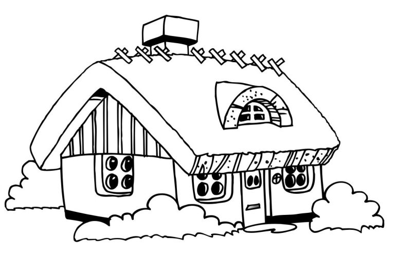 Coloring Pages Of A House