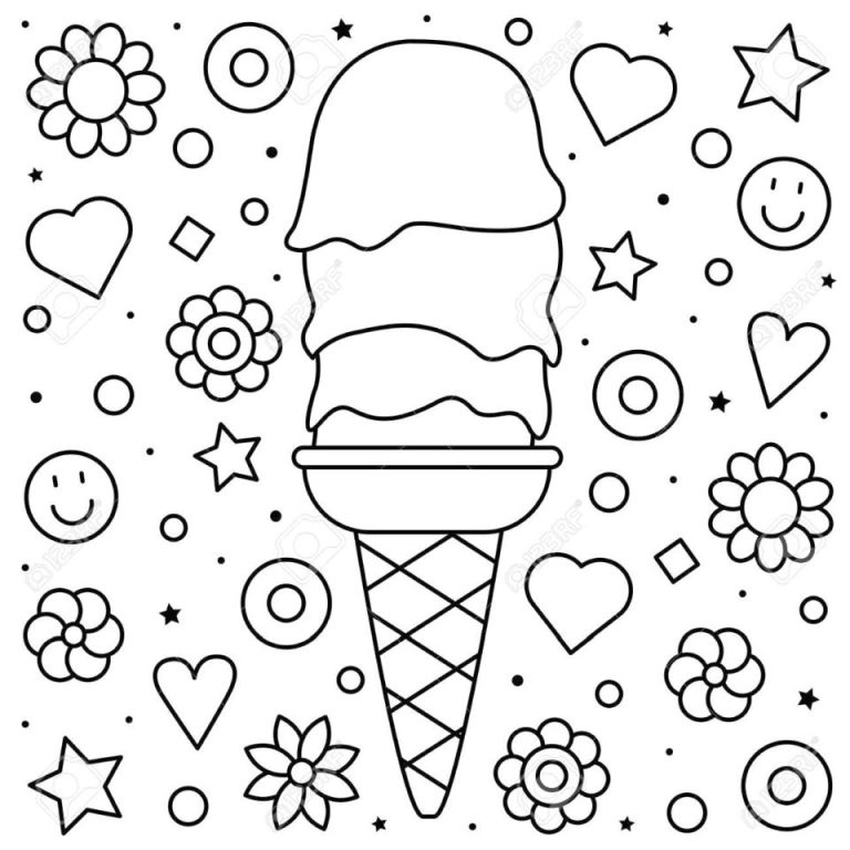 Icecream Coloring Page
