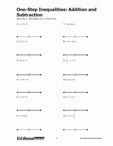 Inequalities Worksheets Grade 11 Course 2 Chapter 6 Equations And