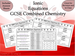 Ionic HalfEquations GCSE Chemistry Worksheets Teaching Resources