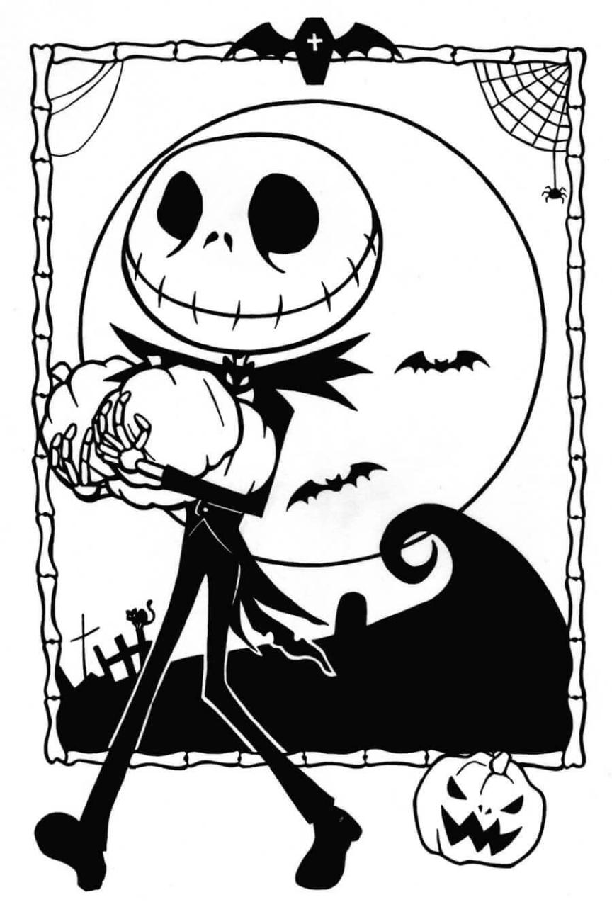 20 Free The Nightmare Before Christmas Coloring Pages To Print