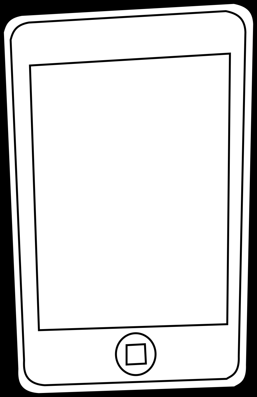Cell Phone Coloring Page