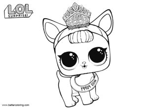 LOL Pets Coloring Pages Miss Puppy Free Printable Coloring Pages
