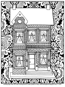 Color The Lithograph Dollhouse The Doll Coloring Book