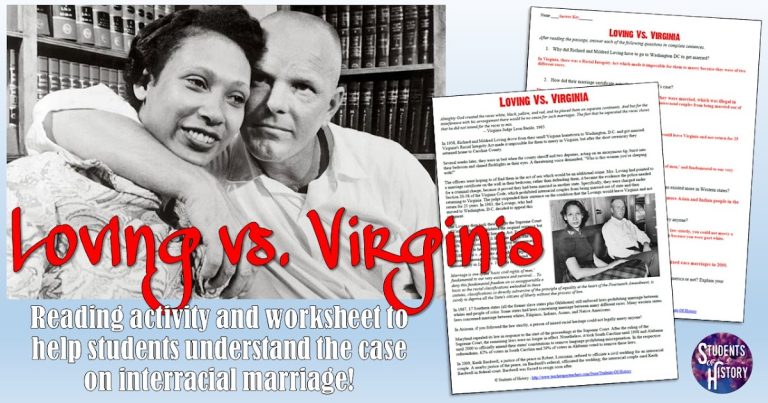 Loving Vs. Virginia Worksheet Answer Key