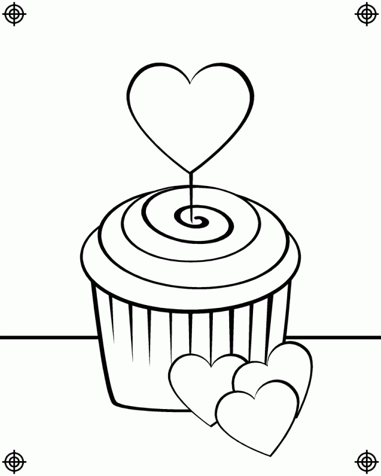 Cute Cupcake Coloring Pages