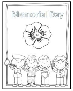 Memorial Day Flag Coloring Pages for Preschooler Preschool Crafts