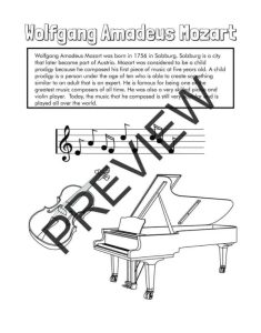Printable Mozart Coloring and Activity Book Pages Download ThinkPsych