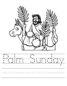 Palm Sunday Worksheet Coloring Page Color Luna