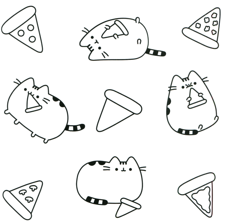Pusheen The Cat Coloring Pages