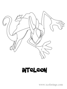 Pokemon Coloring Pages Inteleon Hd Football