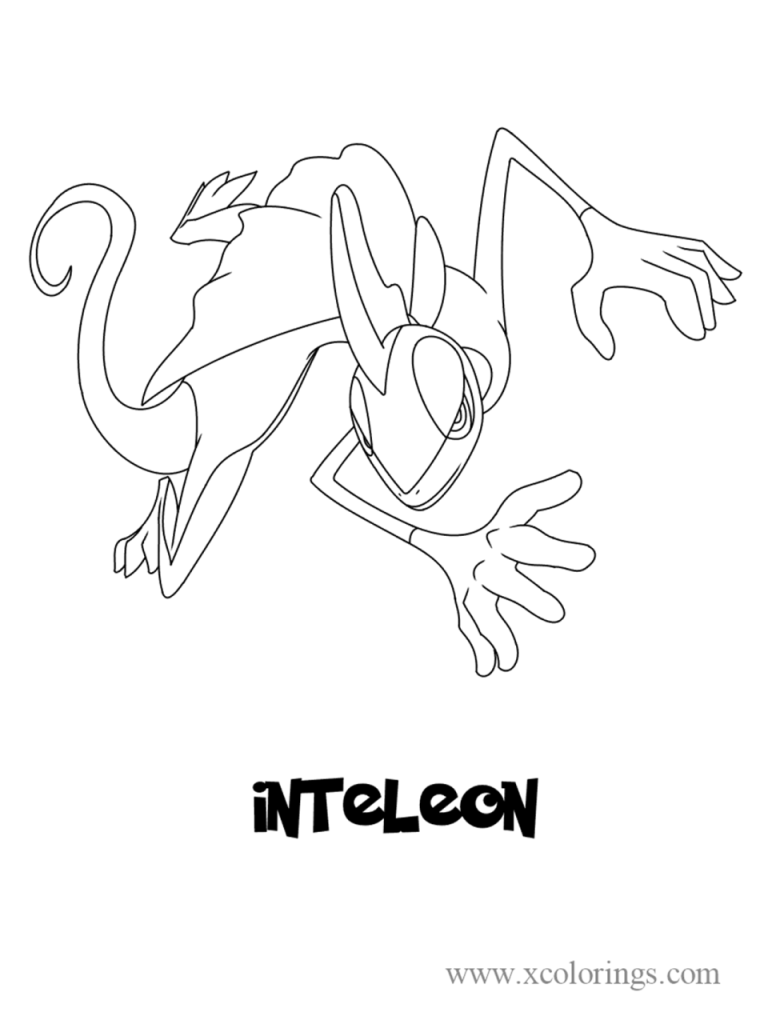 Inteleon Coloring Page