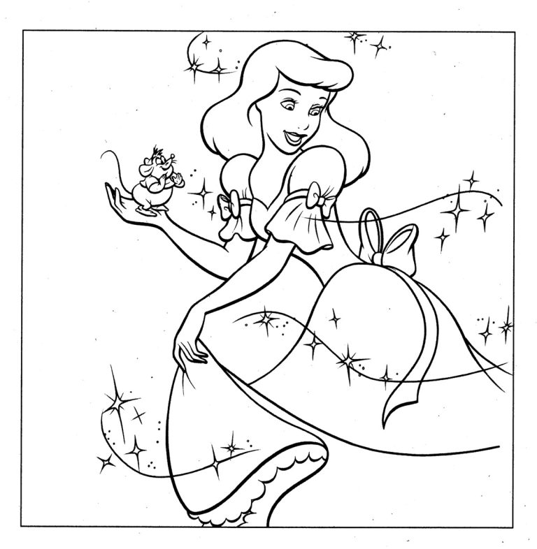 Coloring Pages Of Cinderella