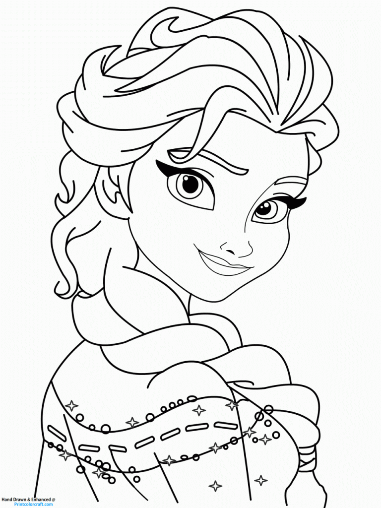 Princess Frozen Coloring Pages
