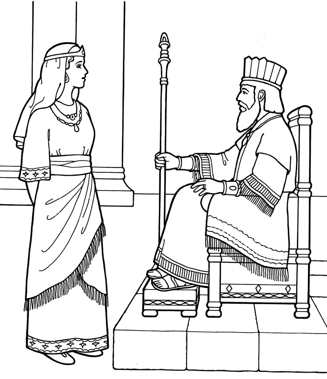 Queen Ester Coloring Page To Print
