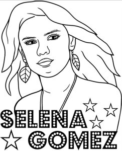 Selena Gomez Coloring Sheet (FREE DOWNLOAD)