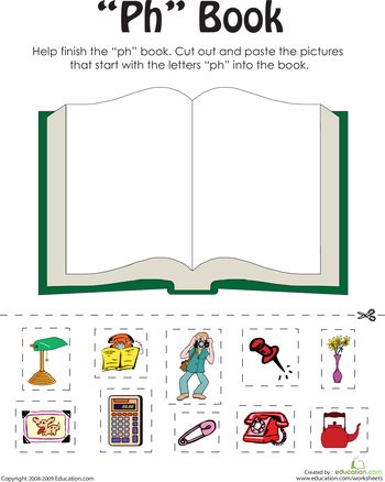 Ph Words Worksheet For Kindergarten