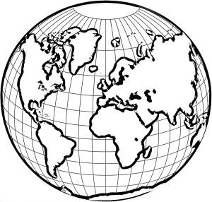 25 Globe Coloring Pages 2 Free Page Site Globe drawing, Globe