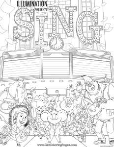 Print Movie Sing coloring pages Sing movie, Coloring pages for kids