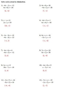 Systems Of Equations Worksheet Systems of equations, Graphing