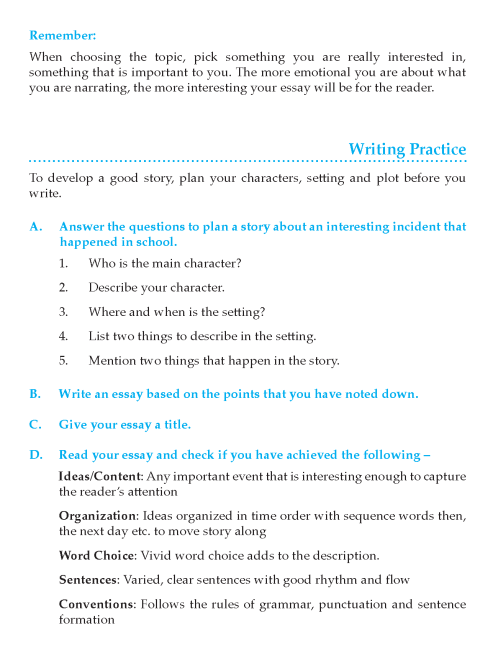 Story Writing Worksheets For Grade 10