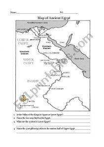 Ancient Egypt Map Worksheets 99Worksheets