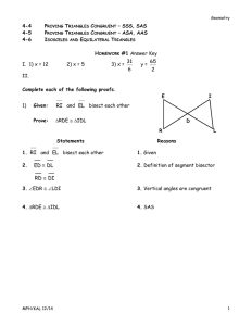 Geometry Worksheet Congruent Triangles Sss And Sas Answers —