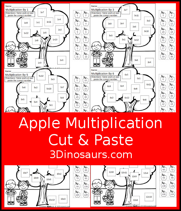 Cut And Paste Multiplication Worksheets