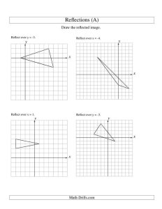 Reflection Math Worksheets Reflection Of 3 Vertices Over Various Lines
