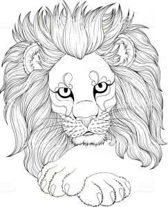 Pin on lion coloring page