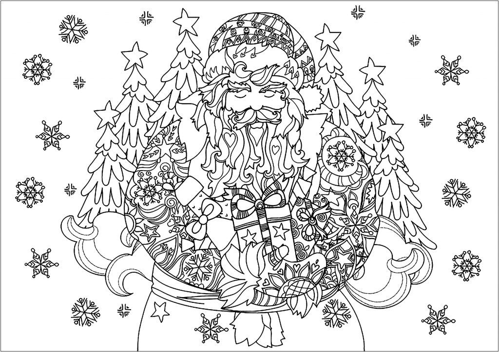 Intricate Christmas Coloring Pages Printable Workberdubeat Coloring