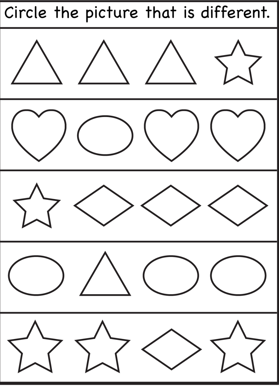 Printable Free Same And Different Worksheets For Preschool