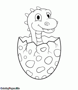 Baby dinosaur coloring page