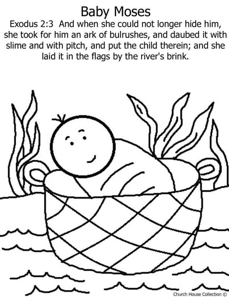 Baby Moses Coloring Page