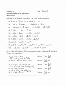 262 Balancing Chemical Equations Answer Key Balancing Chemical