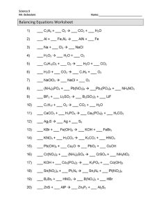 30 Balancing Chemical Equations Worksheet Answers Education Template