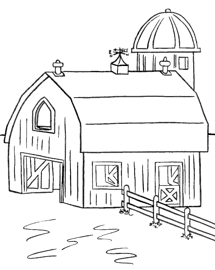 Coloring Pages Barn