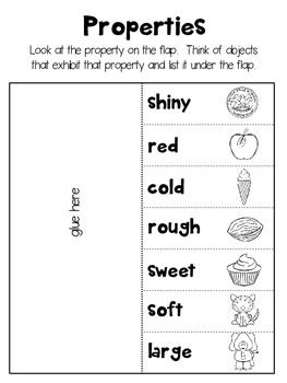 Properties Of Matter Worksheet 1st Grade
