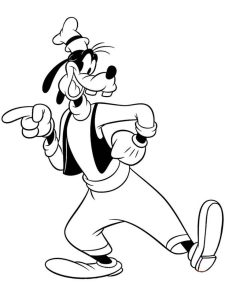 Cute Goofy Coloring Pages Goofy drawing, Cartoon coloring pages