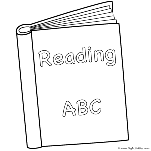 Reading Book Coloring Page (100th Day of School)