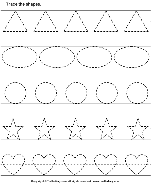 Tracing Worksheets Printable Shapes Worksheets For Preschoolers