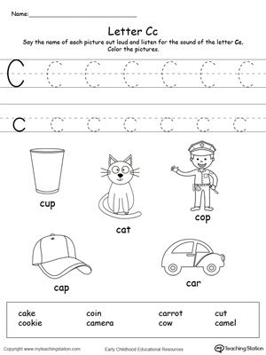 Letter C Sound Worksheets Kindergarten