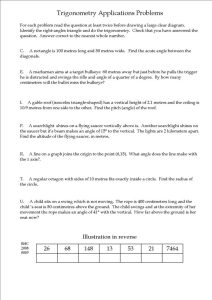 A collection of nice trigonometry word problems for beginners.