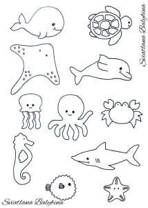 Free Printable Sea Creatures Animal templates, Animal coloring pages