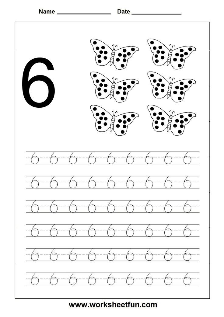 Printable Number 6 Worksheets For Preschool