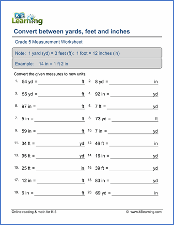 5th Grade Measurement Conversion Word Problems Worksheets