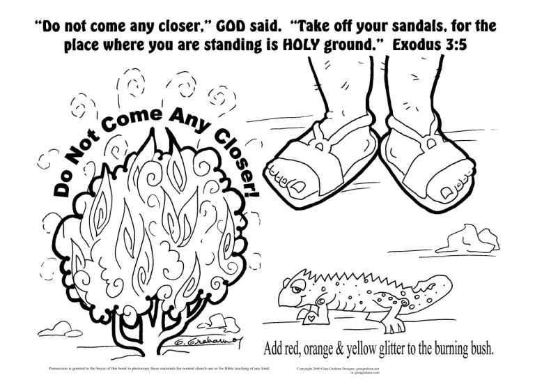 God Called Moses Coloring Page