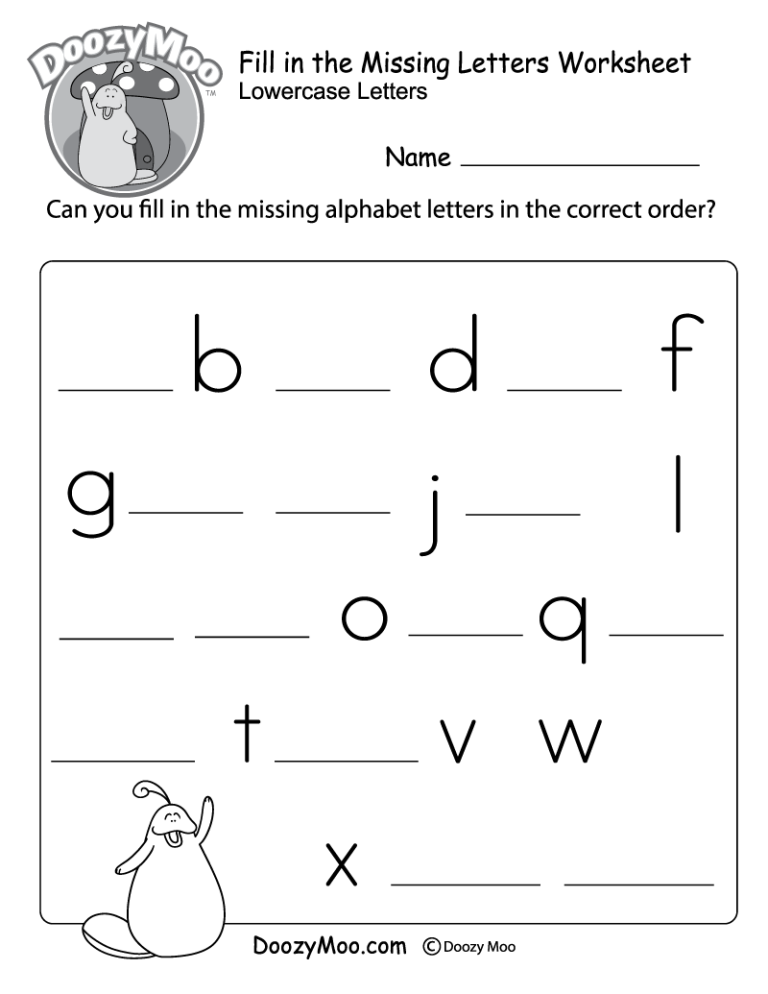Capital Letters Missing Letters Worksheets Pdf