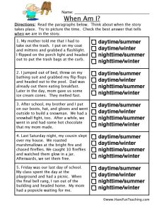Teach child how to read Inference Worksheets 3rd Grade Printable