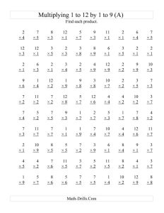 Printable Multiplication Worksheets X3